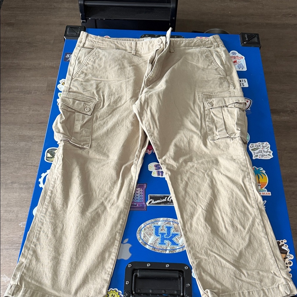 Men's Tan Cargo Pants 2 pairs both 40/28